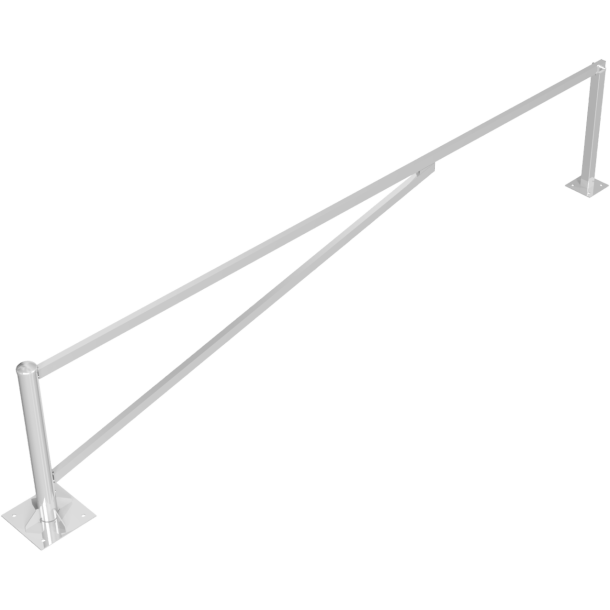 Swing barrier | to be fixed by plugs, hot-dip galvanized | clear width: 4500 mm | for padlock